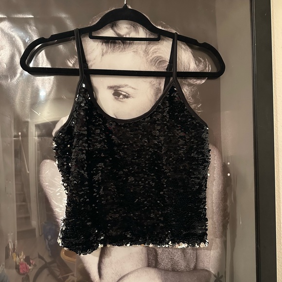 Black and silver sequins top - Picture 4 of 7